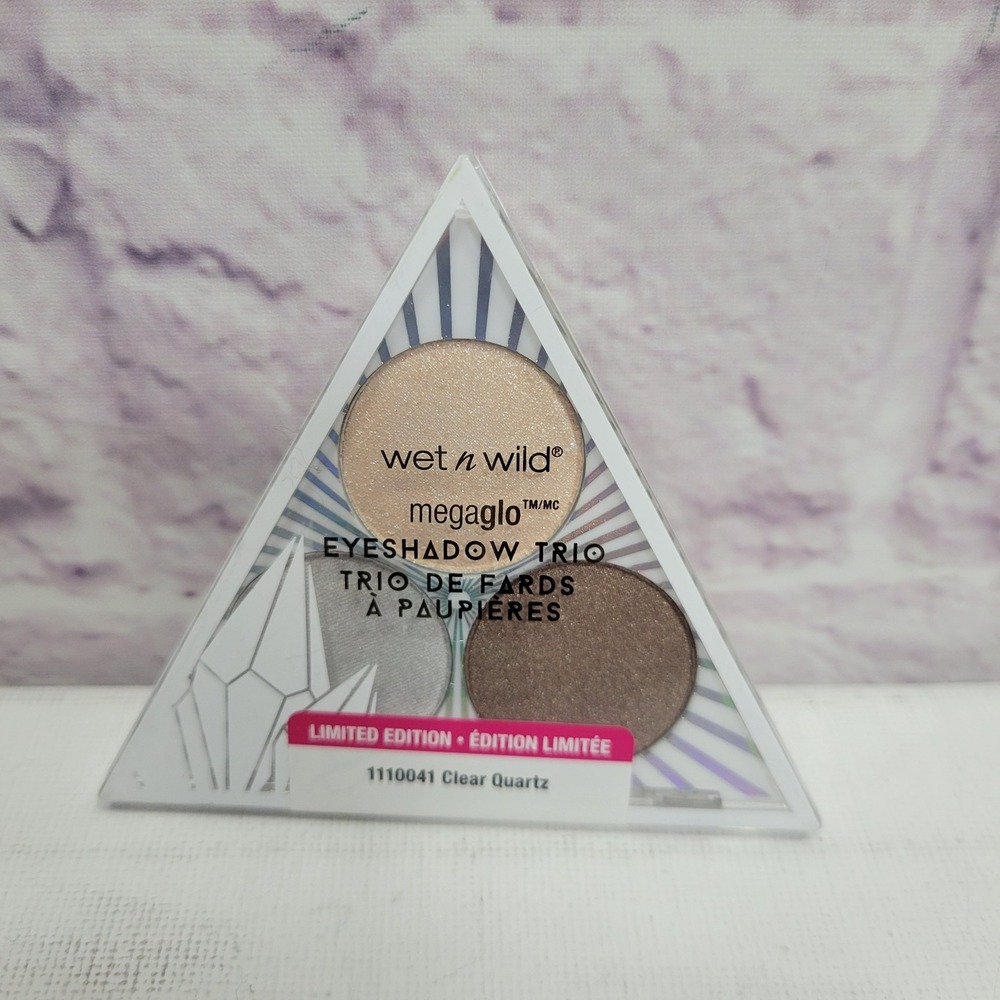New No Box Wet n Wild Crystal Cavern MegaGlo Eyeshadow Trio Clear Quartz 3.5g